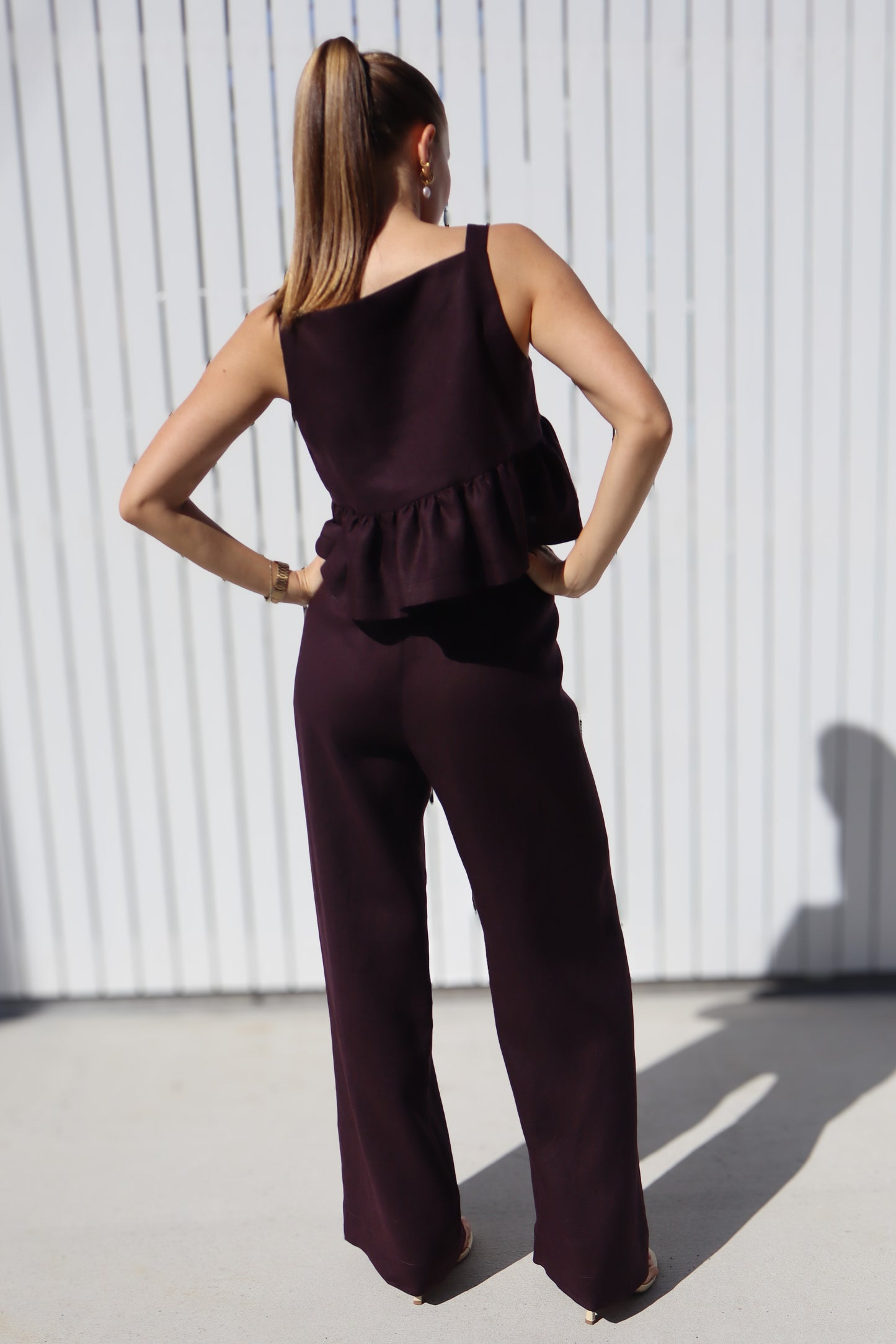 Mia Pant Set - Mahogany