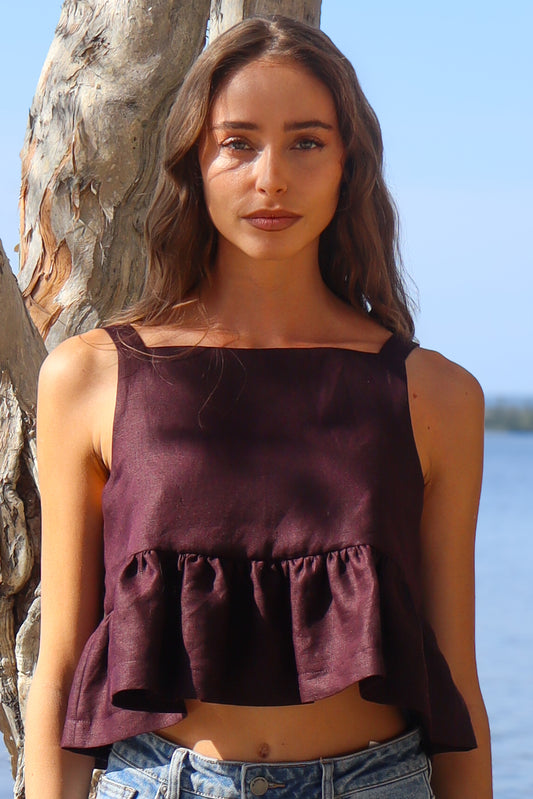 Mia Top - Mahogany