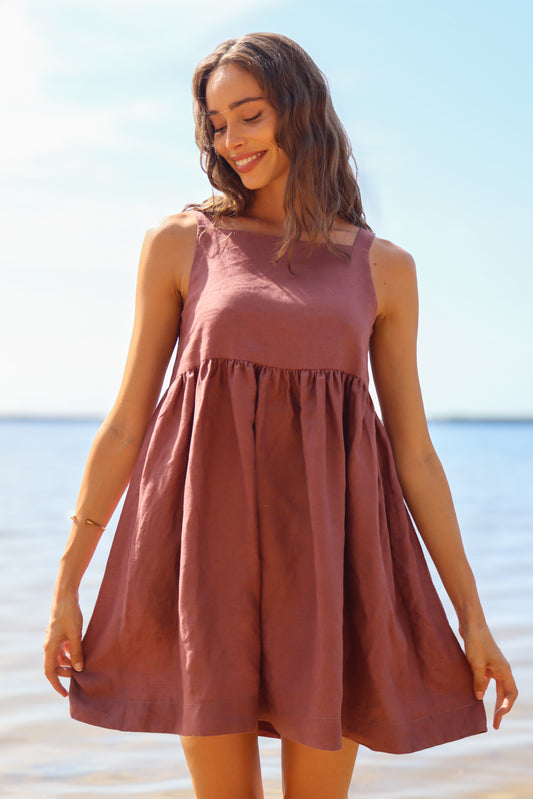 Mia Mini Dress - Maple