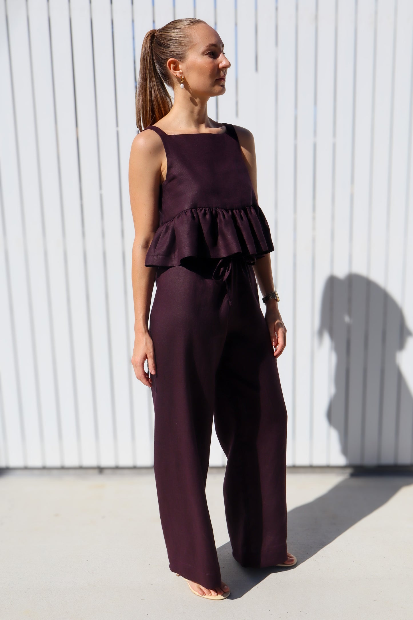 Mia Pant Set - Mahogany