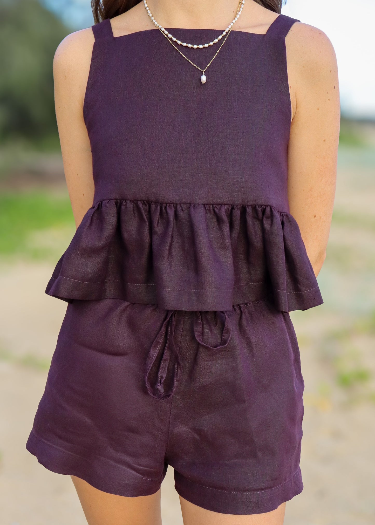 Mia Short Set - Mahogany