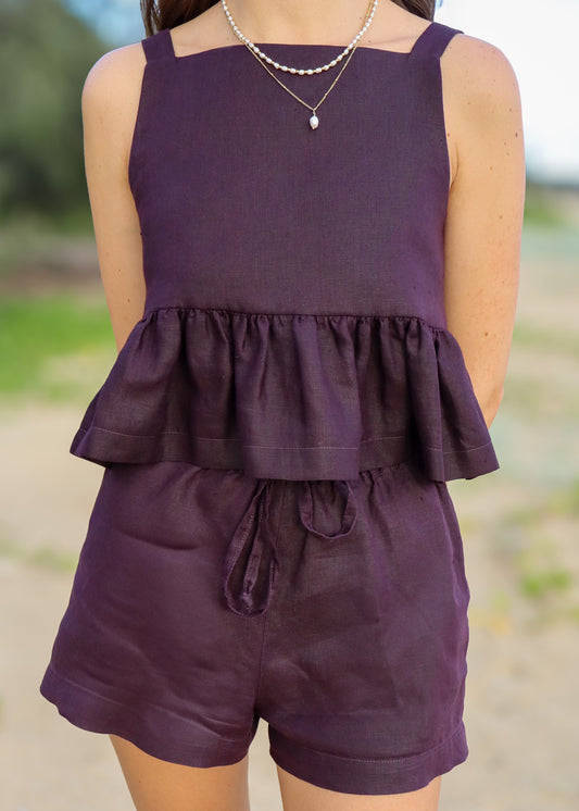 Mia Short Set - Mahogany